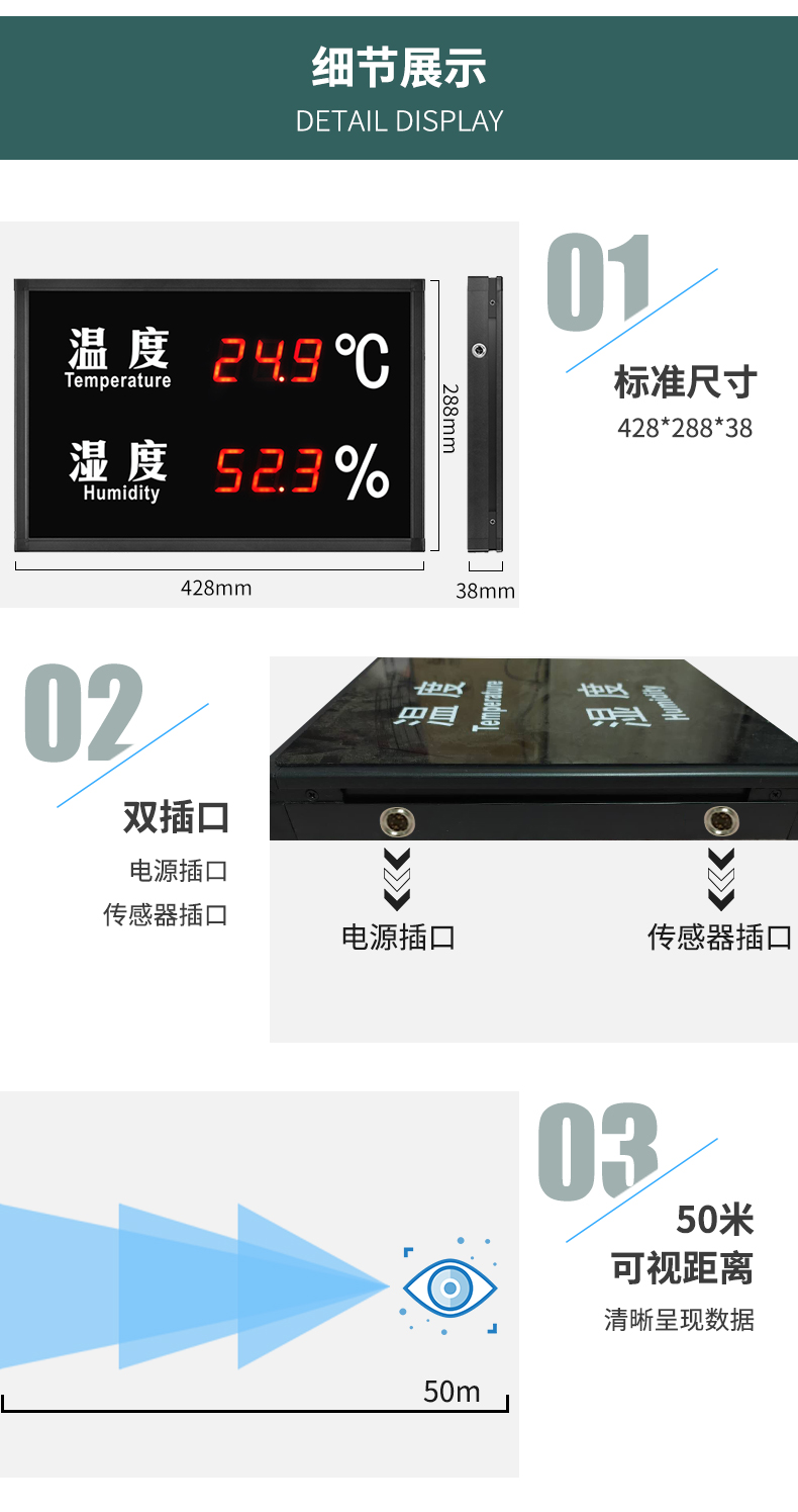 多功能温湿度看板