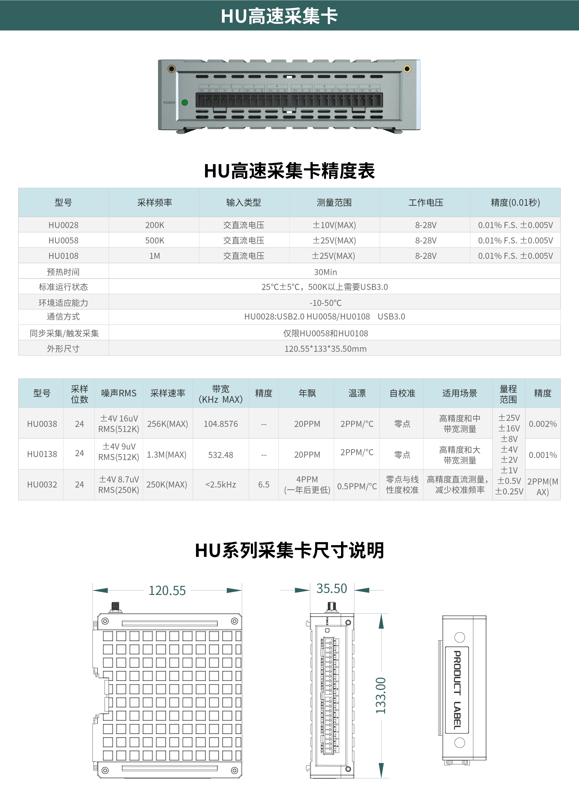 IEPE传感器采集卡