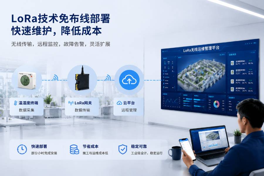 工程师在现场快速部署LoRaWAN设备