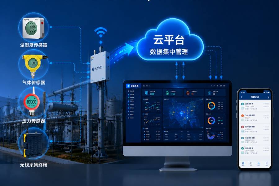 数据中心大屏实时监控园区各项指标