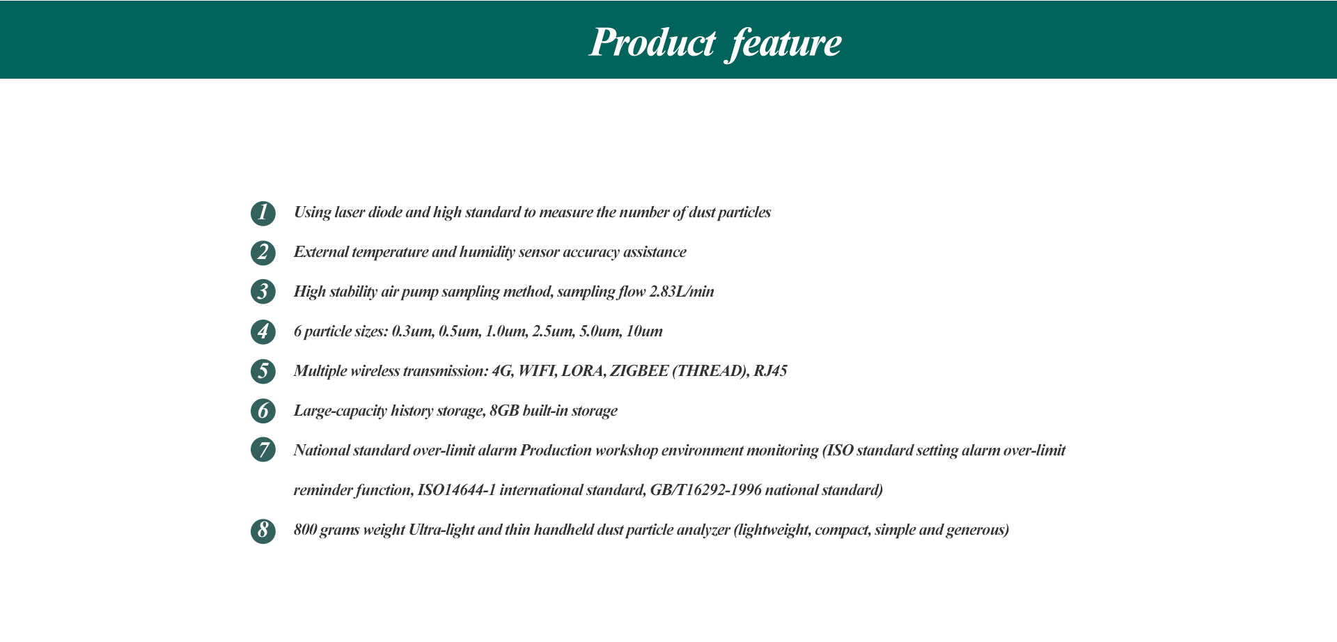 Multi Parameter Cleanliness analyzer