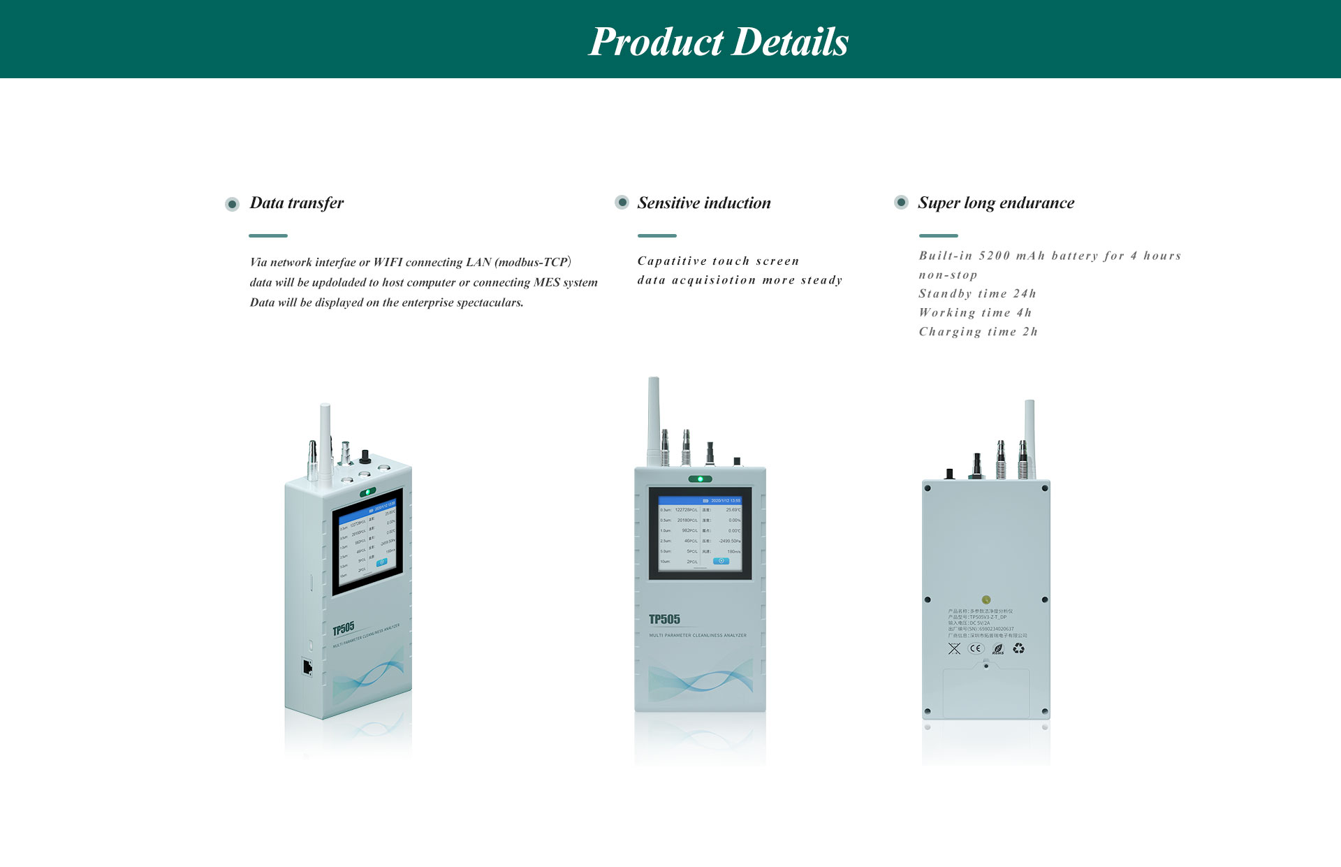 Multi Parameter Cleanliness analyzer